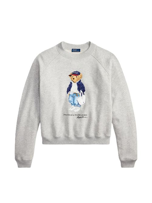 Polo Ralph LaurenFelpa girocollo con stampa Polo Ralph Lauren | 211-A96185-001LIGHT SMOKE HEATHER